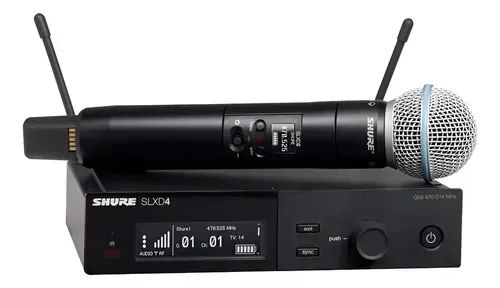 Sistema De Microfone Sem Fio Shure Slxd24/b58 Com Beta 58a