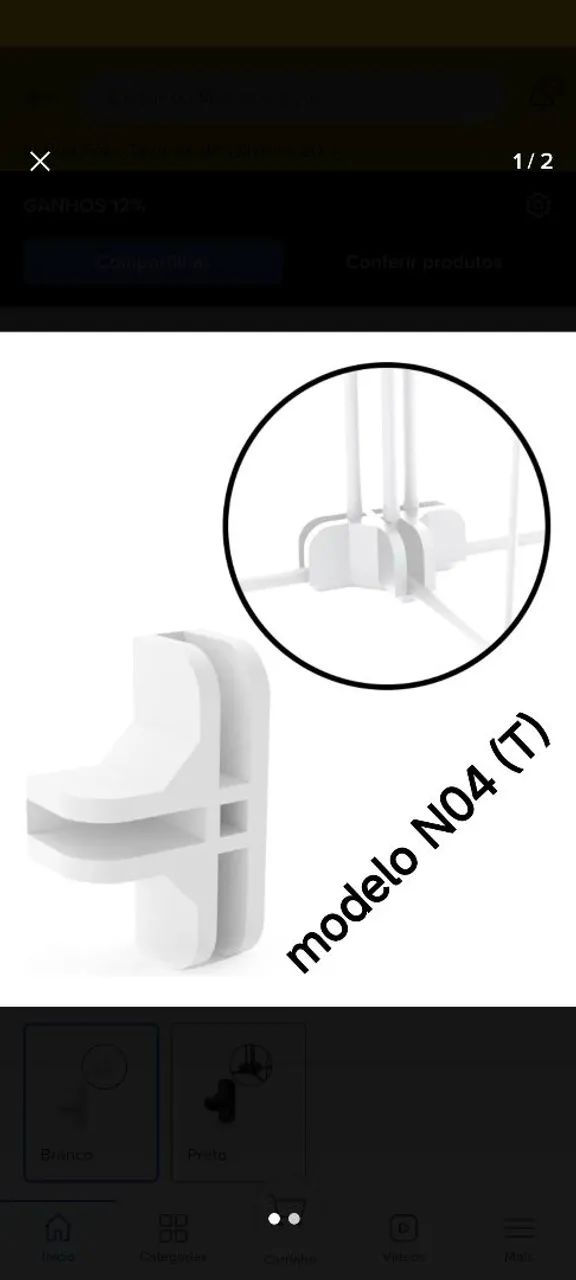 Conectivos para balcão de vidro ou tela aramada - Foto 5