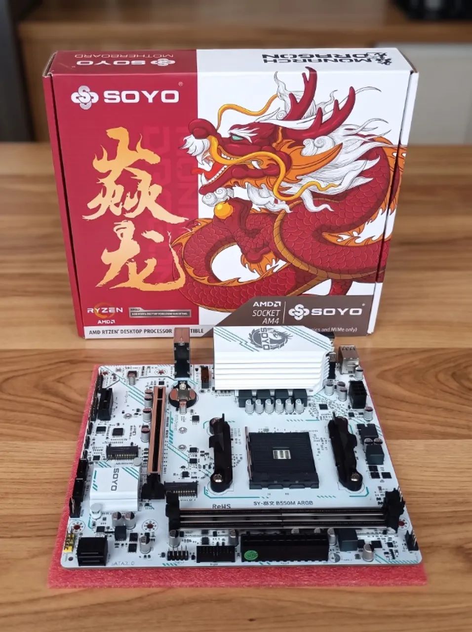 Placa Mãe Soyo B550m Branca - Nova