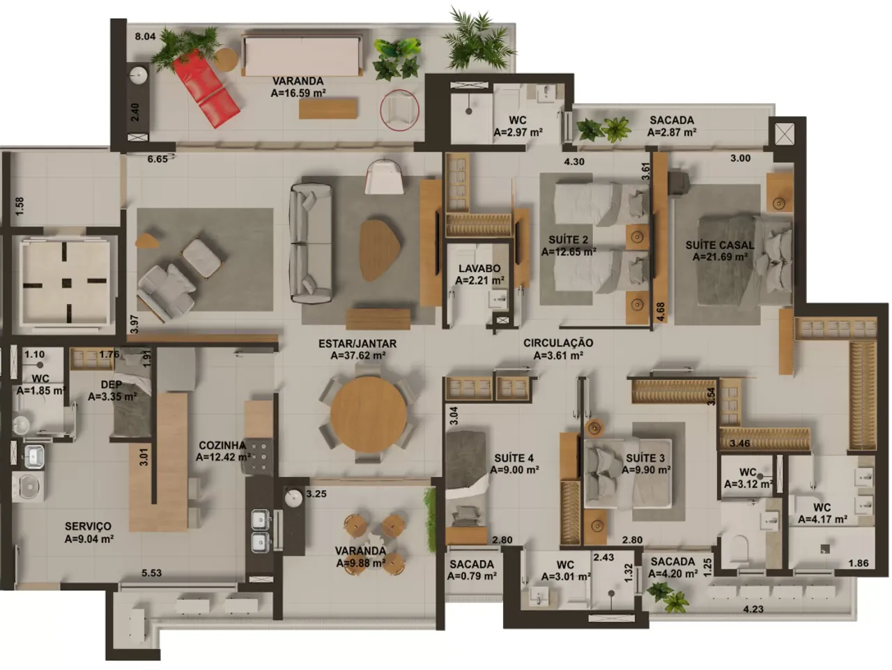 PLANTA 205m²