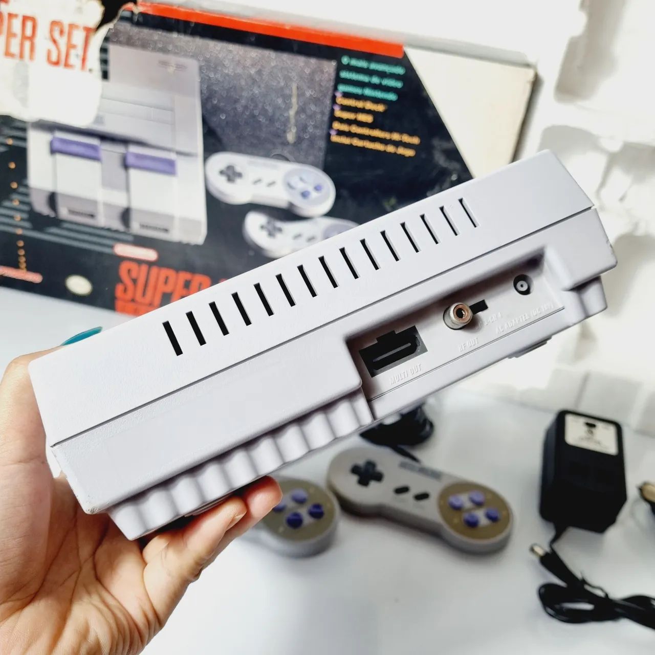 393- CONSOLE SUPER NINTENDO COM CAIXA - Foto 3