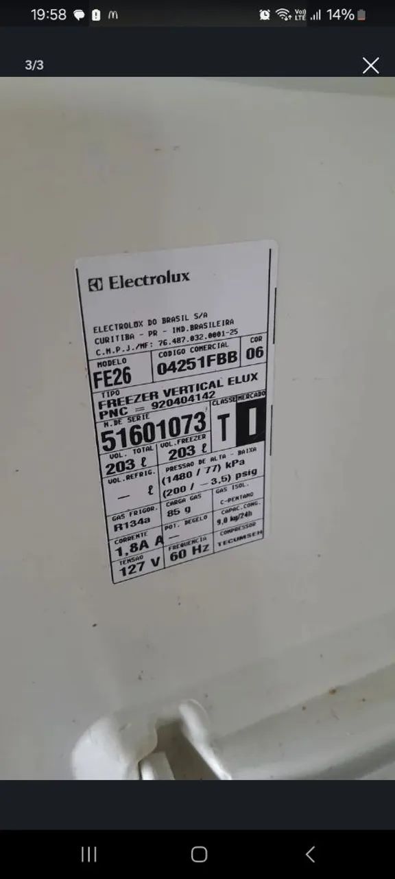 Freezer Electrolux FE26  - Foto 4
