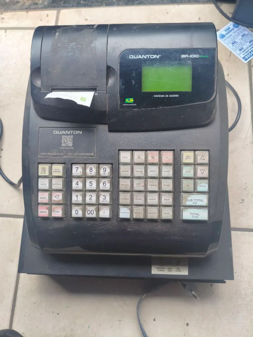Vende se caixa registradora modelo quanton Br 1010 plus