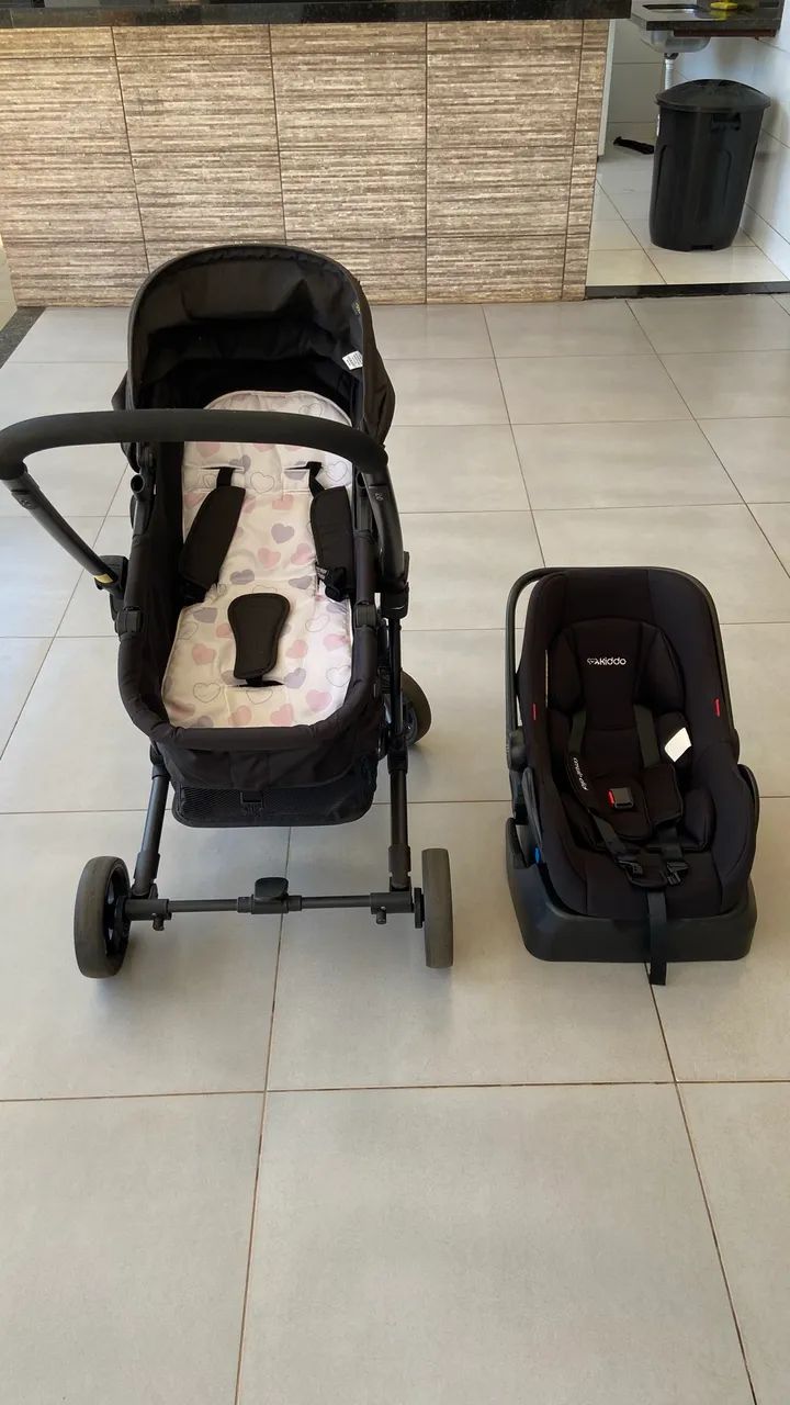 Carrinho de bebê + bebê conforto com base - Foto 4