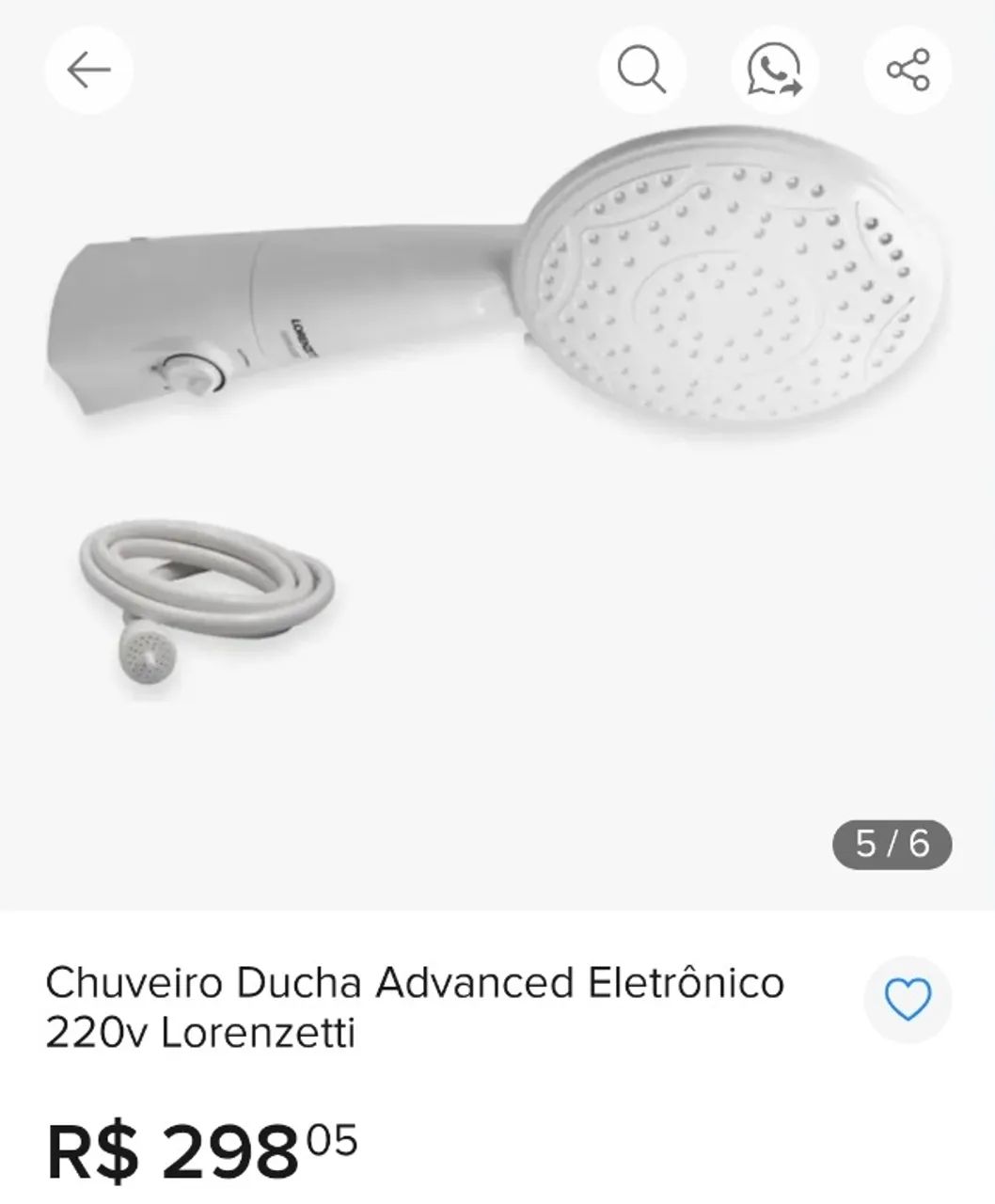 Chuveiro Lorenzetti 220v - 150 reais ou melhor oferta
