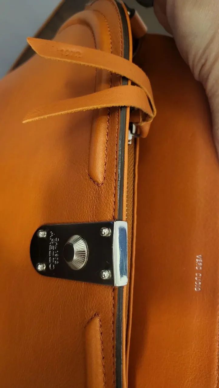 Bolsa Arezzo em couro laranja (usada 1x) - Foto 3