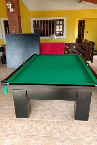 Mesa de Redinha Cor Preta Tecido Verde Mod. NQCS7001 - Foto 3