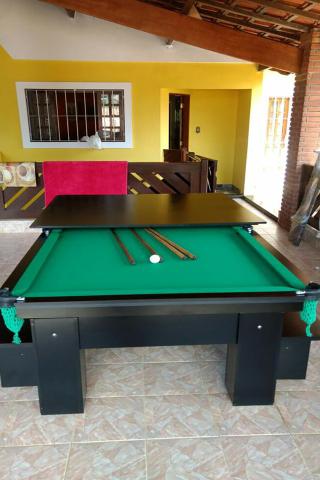 Mesa de Redinha Cor Preta Tecido Verde Mod. NQCS7001 - Foto 2