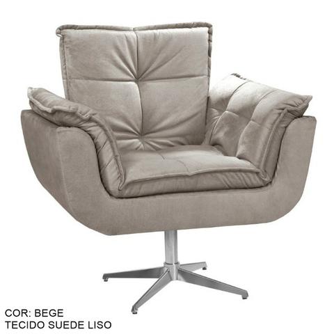 Poltrona Decorativa Opala Base Giratória Amarela Sala Escritório Recepção Varias Cores - Foto 6