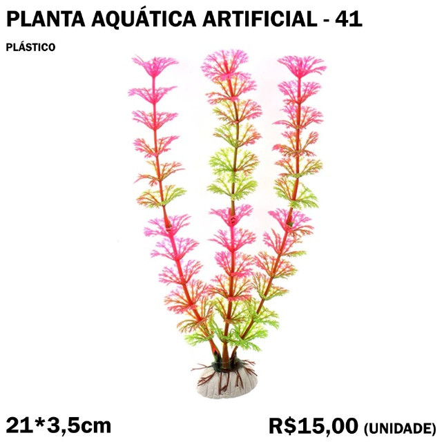Planta 41 Aquática Artificial Tamanho Médio