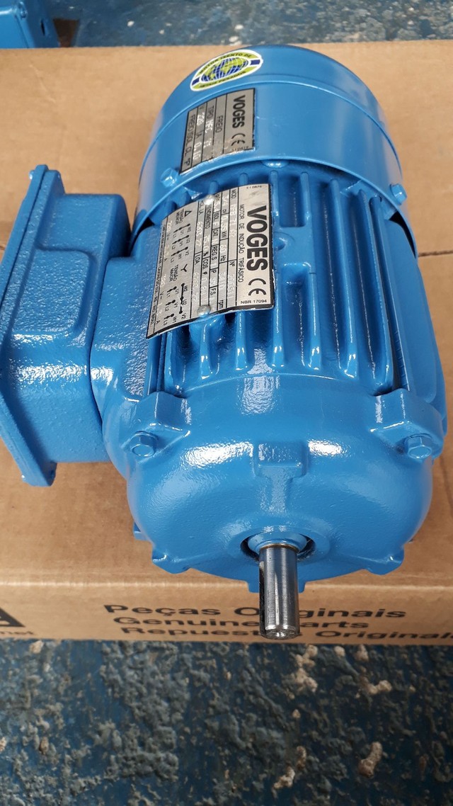 Motofreio trifásico 0.75 cv rpm 3450.
