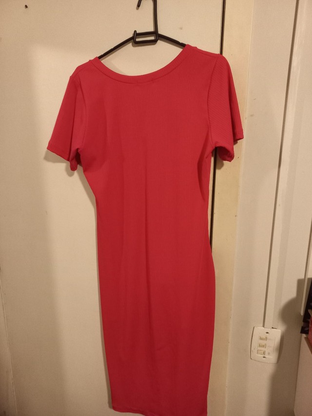 Vestido canelado rosa - Foto 4