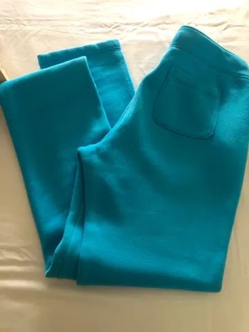 Calça Moleton Hollister original Azul XL - Foto 4