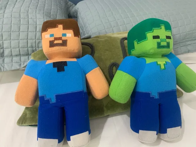 Cartela 10 Boneco Articulado Minecraft My Home + 2 Blocos - Zumbi, Aranha,  Creeper, Enderman, Steve