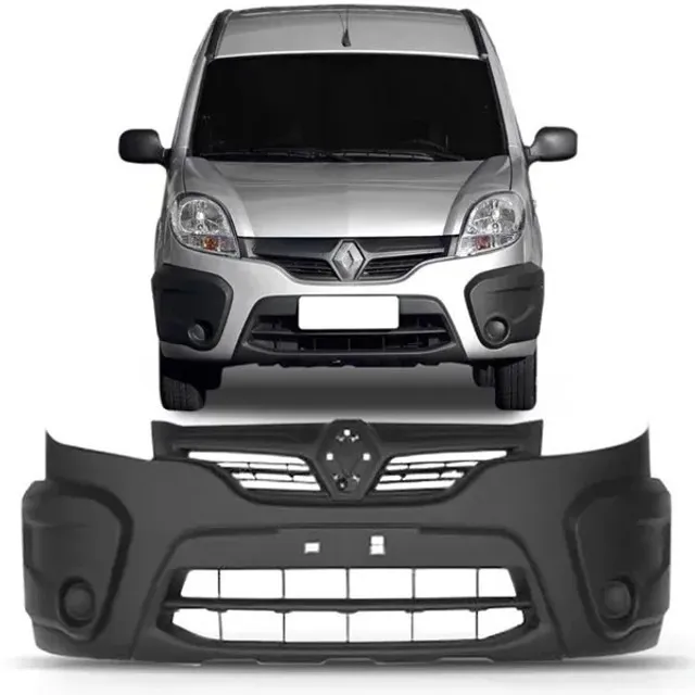 Parachoque Dianteiro Renault Kangoo 2015 à 2018 - Preto Texturizado - Pulo