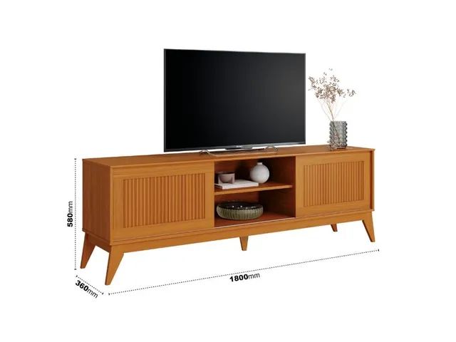 Rack Retrô com Painel Ripado Avant 75? l66 - Foto 3
