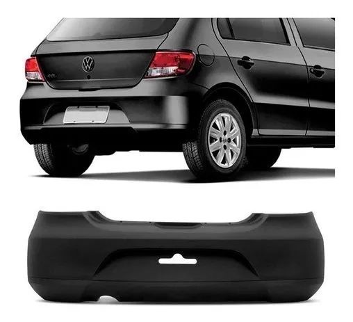 Parachoque Traseiro Gol G5 2009 à 2013 Preto Liso