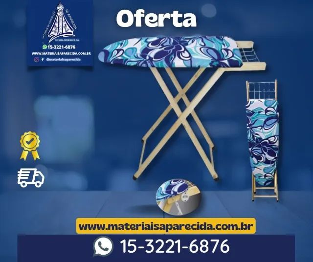 Tabua Passar Roupa Madeira - NOVA
