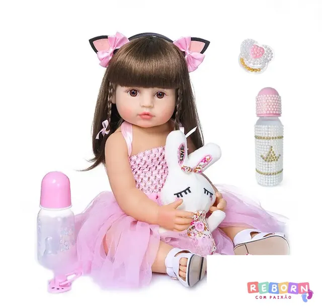 Miaio 22 polegadas 56cm Bebe Reborn Baby Dolls realista recém-nascido macio  completo de silicone de silicone corpo surprice brinquedo de presente para  crianças