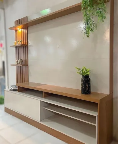 Super promoção Home theater com luz de led e detalhe ripado