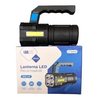 Lanterna Potente Usb Resistente A Água Pesca E Camping