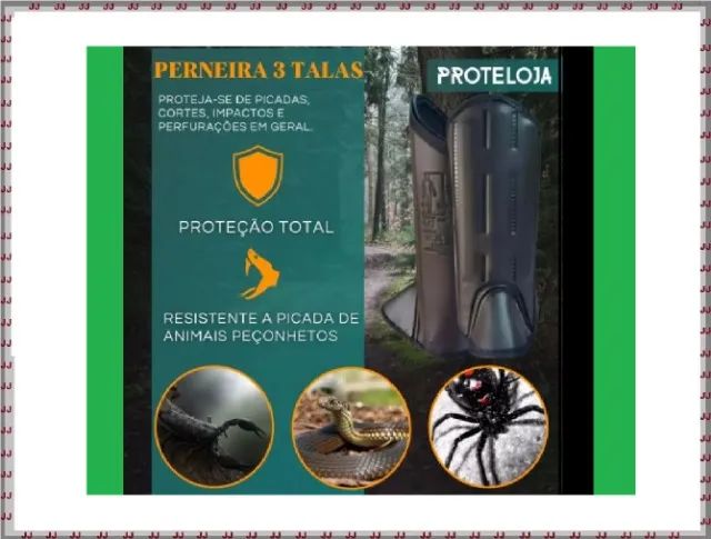 Perneiras Segurança com Velcro Bidim 3 Talas Sem Velcro - Foto 3