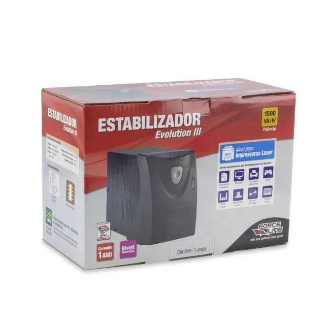 Estabilizador Bivolt 1500w 115v Laser 0041800001 - Foto 3