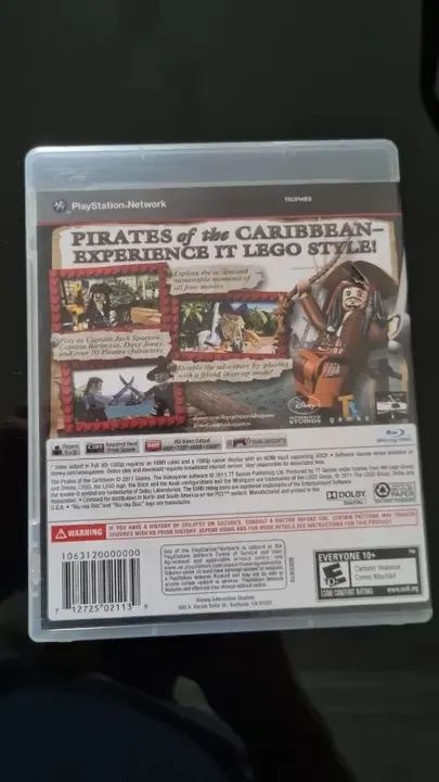 Jogo Lego Piratas do Caribe PS3 Mídia Física Original Impecável Usado - Foto 2