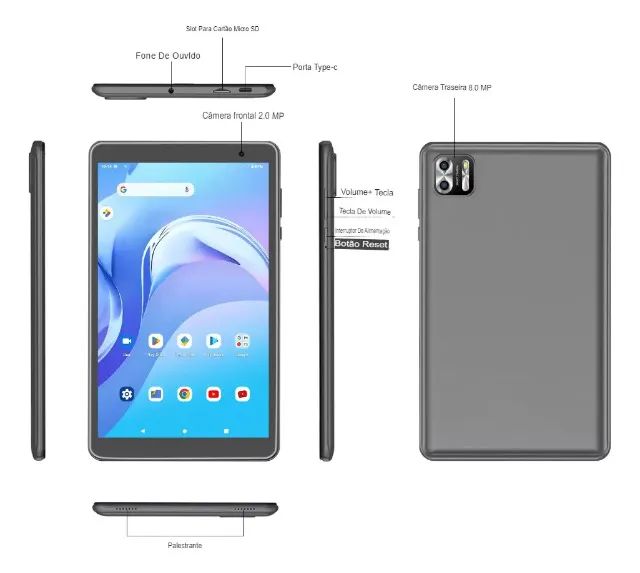 Tablet Pritom 8 Android 13 Cam 8 Mega Pixel 8GB de RAM, 64GB - Foto 5