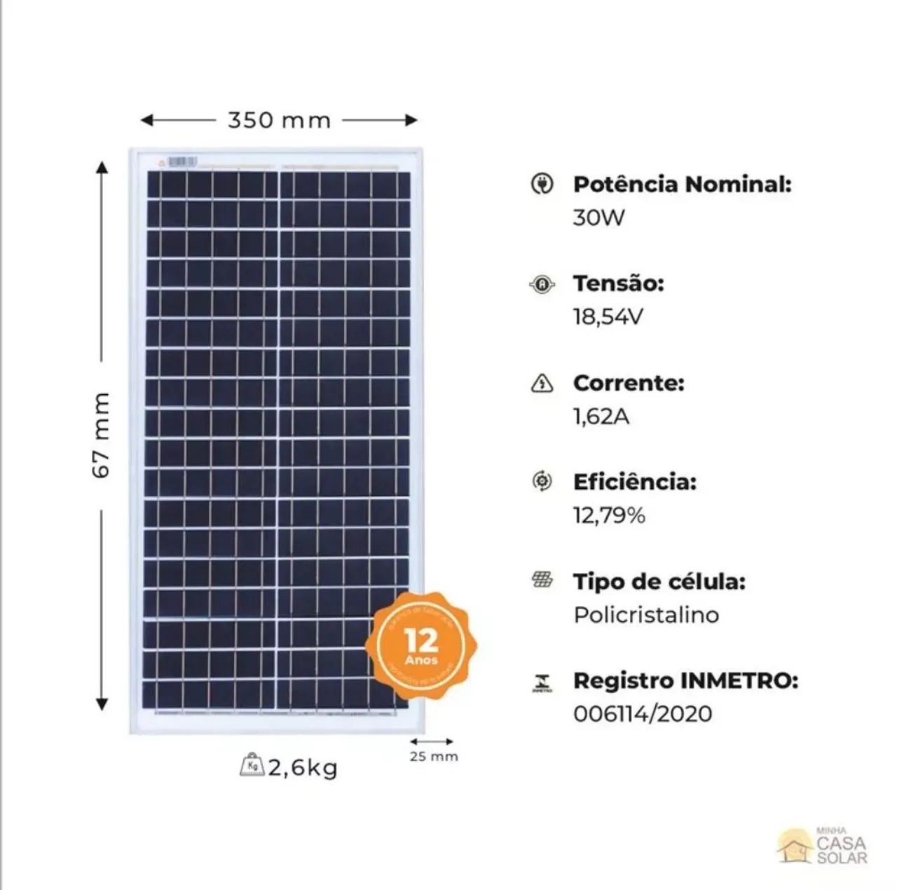 Kit Painel Solar 30w Resun 12/24V Controlador 30a65163261869314122