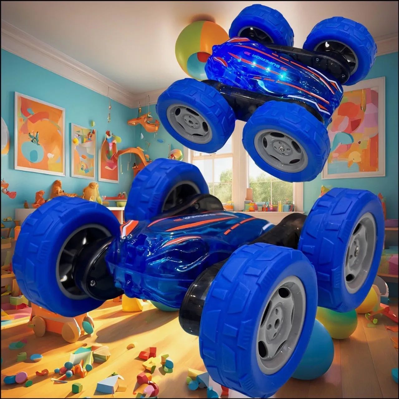 Carrinho Controle Remoto Maluco Radical 4x4 360º Led Criança - Foto 4