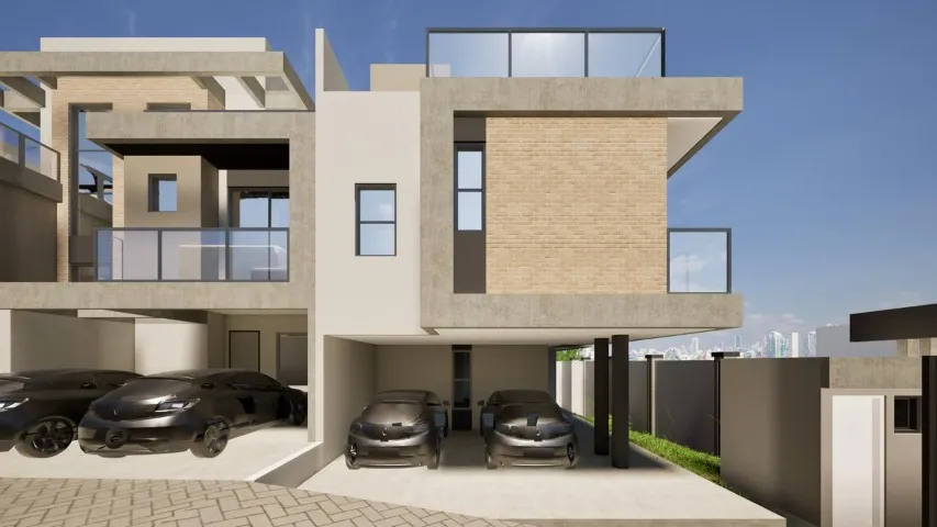 Sobrado Novo! Abranches, 3 suítes e 2 vagas! Lindo projeto!