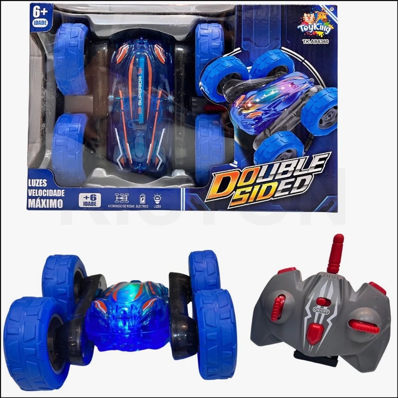 Carrinho Controle Remoto Maluco Radical 4x4 360º Led Criança - Foto 6