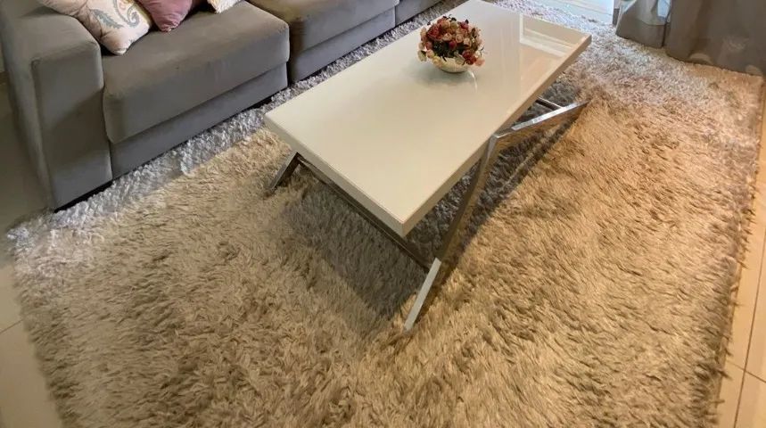 Tapete felpudo 3,00 x 2,00mts Cor Cinza Claro