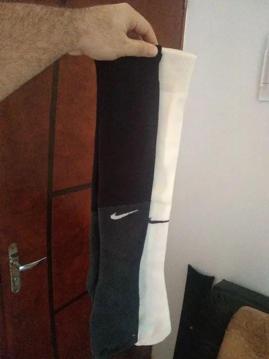 Nike original meião de Futebol - Preto e branco 2 meiões - Foto 4