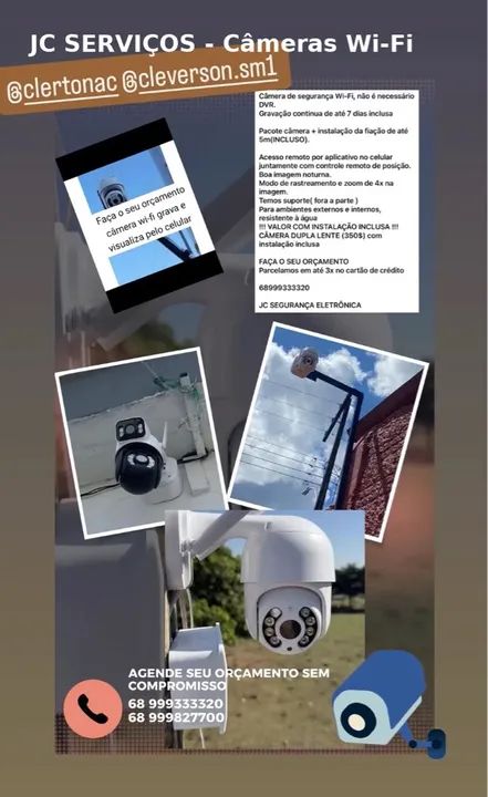 INSTALAMOS CÂMERAS DE SEGURANÇA WI-FI 360° DOME - Foto 3