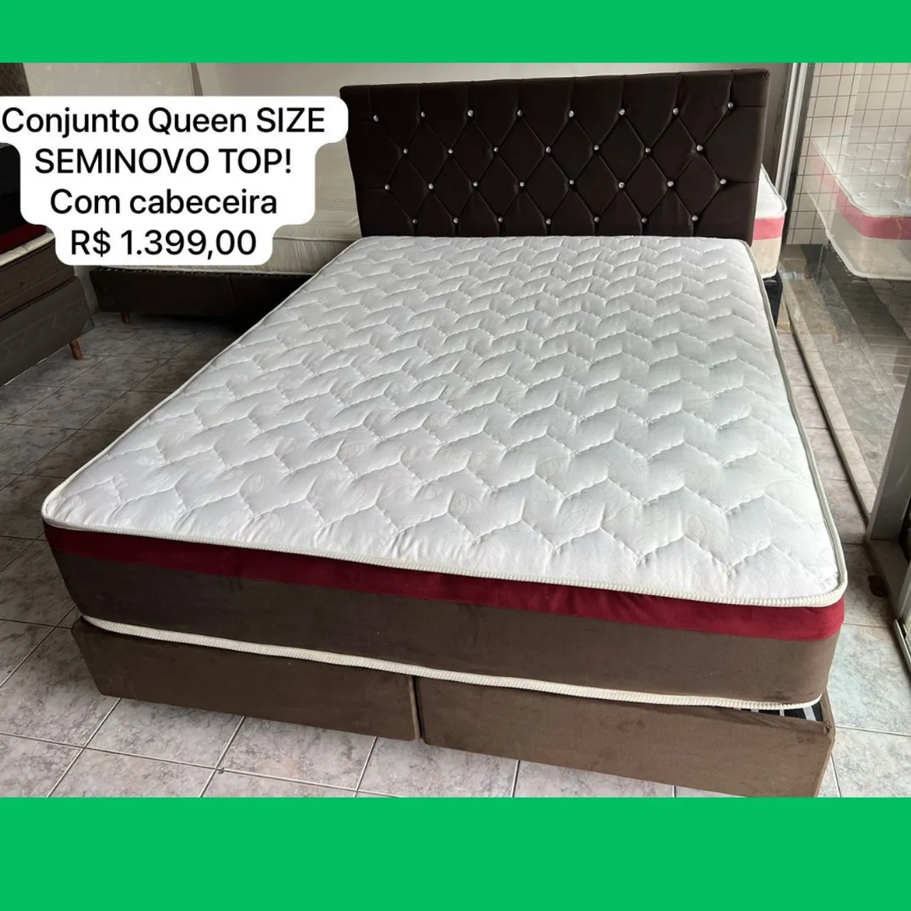 Cama Box Queen Size Completa - Entrego