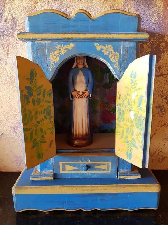 Oratório madeira barroco  - Foto 4