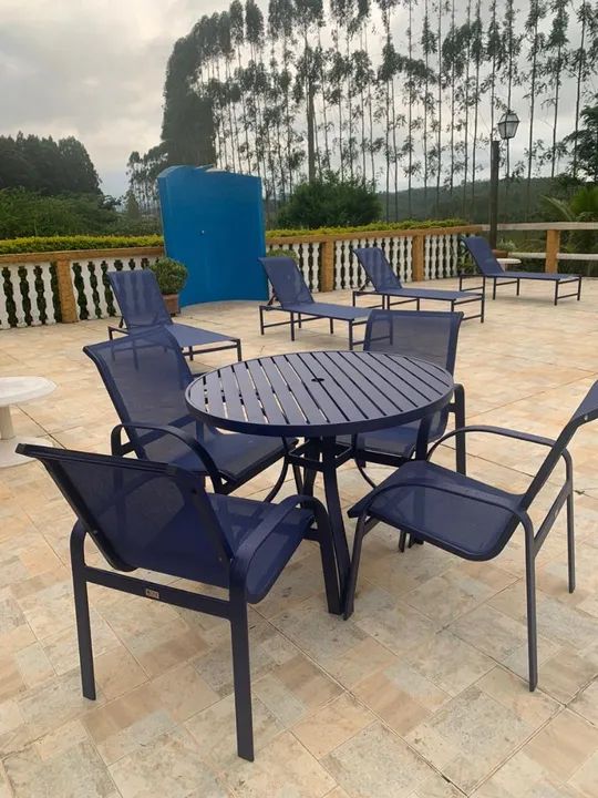 Jogo de Mesa de Jardim 4 Cadeiras - Novo - Foto 4