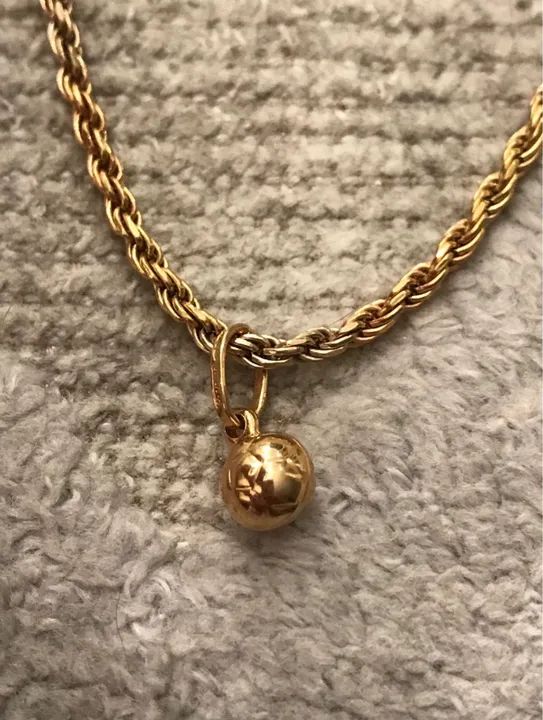 Pingente em ouro 18 k bola de futebol - Foto 2