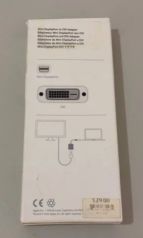Adaptador Apple Mini Display Port to DVI - MB570Z/B - A1305 - Original - Foto 2