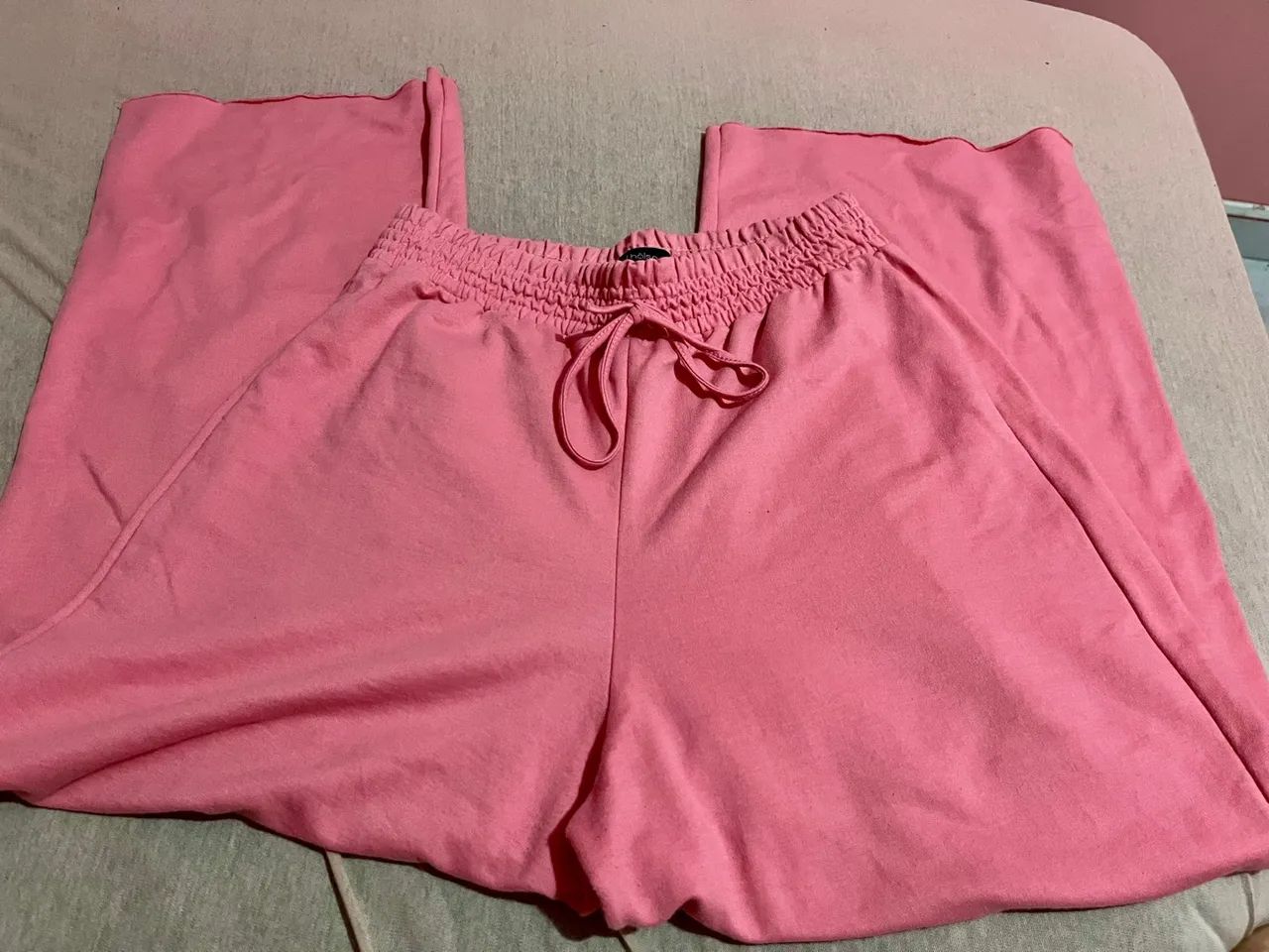 Calça moletom rosa claro - TAM M 