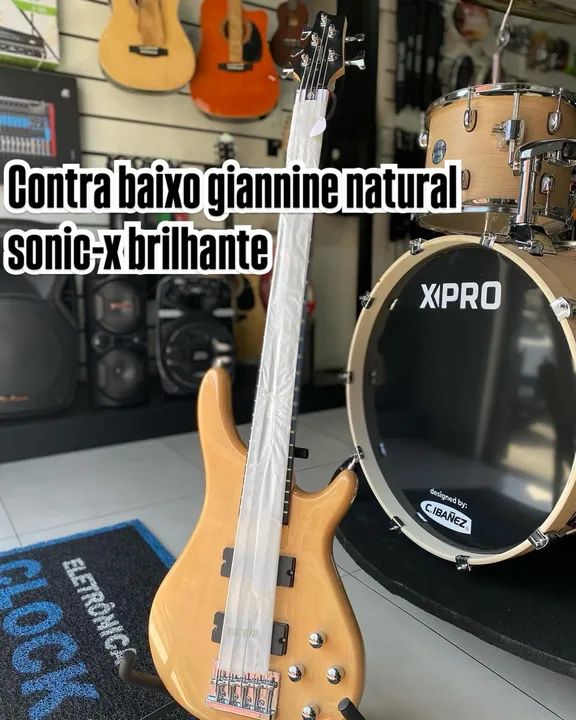 Contrabaixo Giannine Natural Sonic-X Brilhante