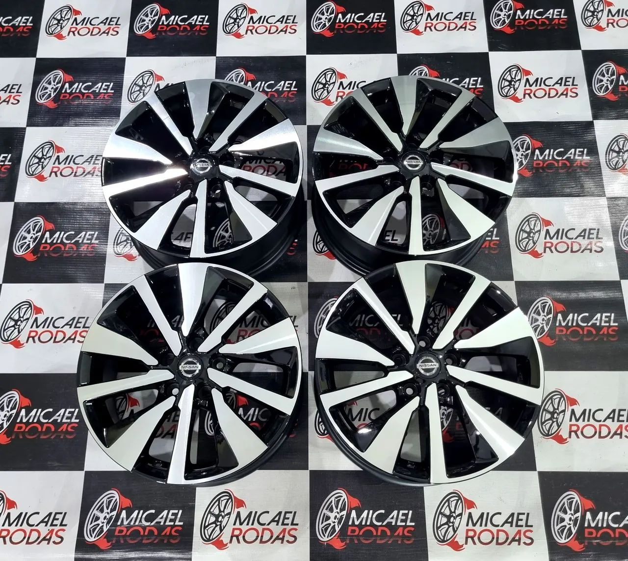Jogo de rodas 17 Nissan sentra 5x114 Originais Zeradas - Peças