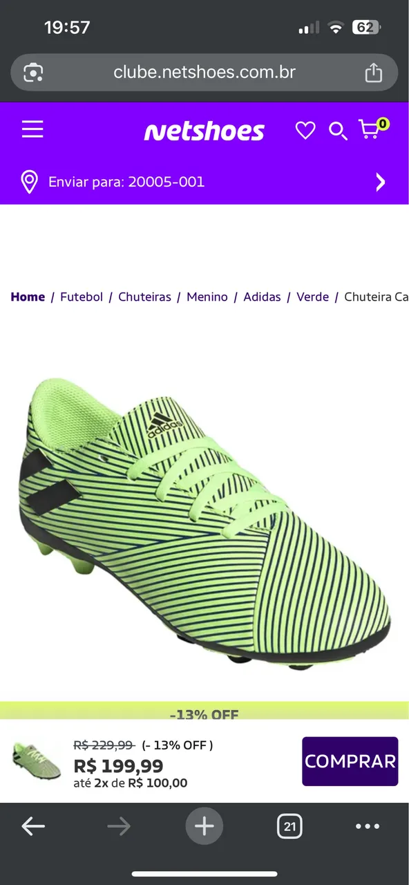 chuteiras adidas nemeziz