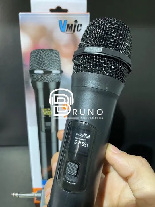 Microfone Sem Fio Bluetooth VMIC VM-5 Karaoke - Novo - Foto 3