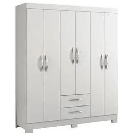  Guarda-Roupa 6 Portas Branco