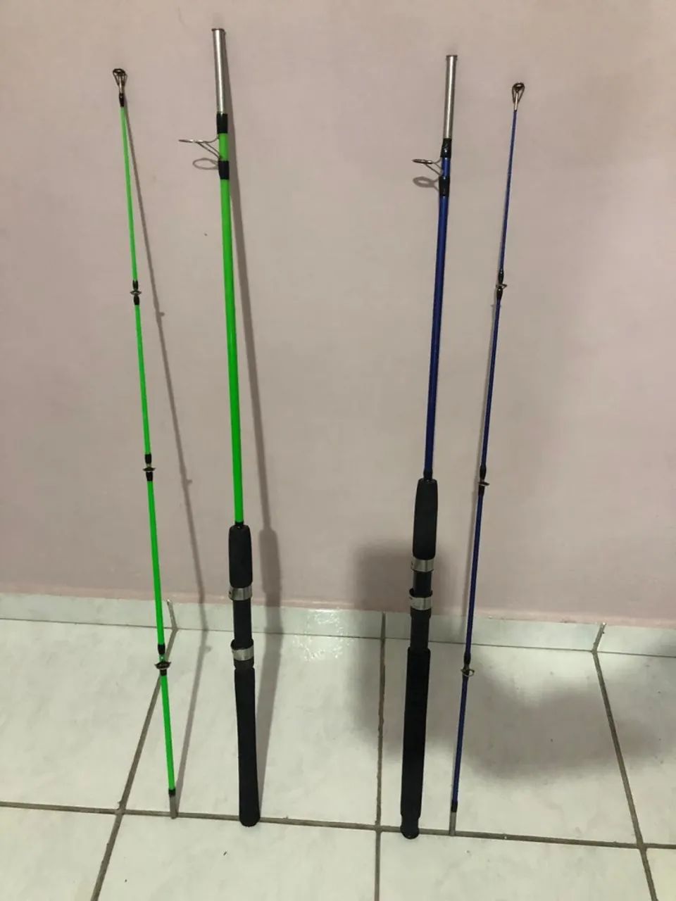 Varas de pesca usadas, 1,80m 