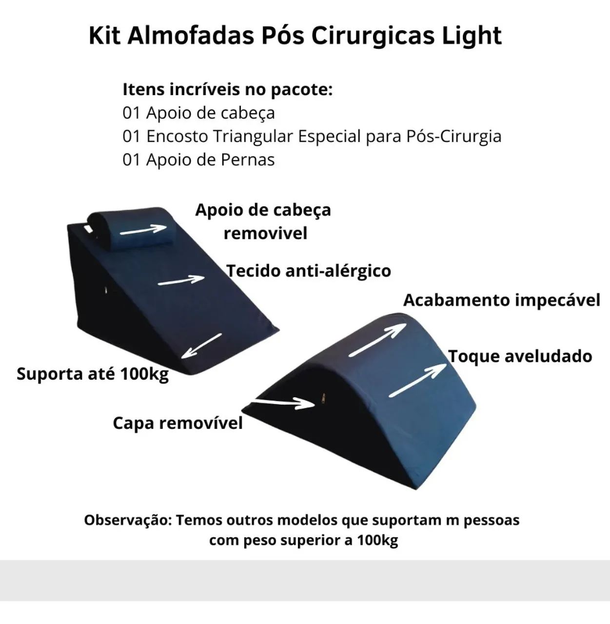 Kit Travesseiro e Apoio para elevação - Conforto e Saúde - Foto 3