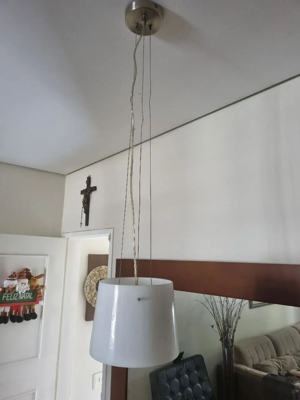 Lustre Moderno Branco - Foto 3